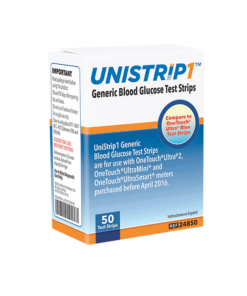 Unistrip blood glucose test strips box of 50