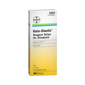 Bayer Keto-Diastix Reagent Test Strips 50ct. For Urinanalysis