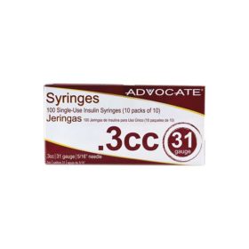 Advocate Insulin Syringes 100/BOX