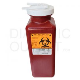 MEDEGEN SHARPS CONTAINER 1.7 QUART WITH NEEDLE REMOVER