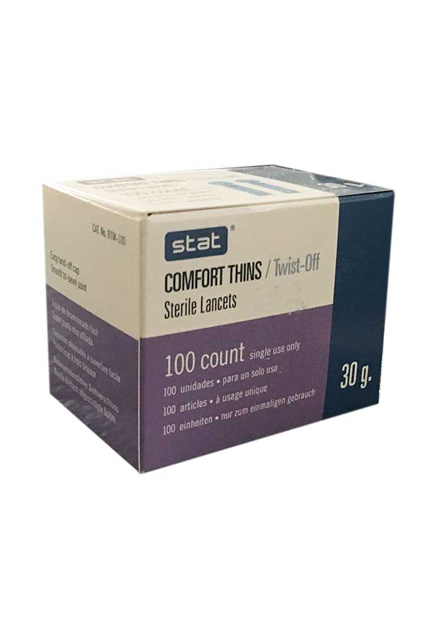 Stat-comfort-thins-lancets-twist-30g