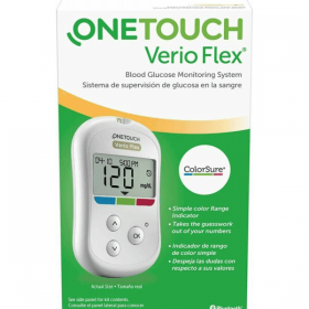 OneTouch Verio Flex Glucose Meter Kit | Meter + 10 Lancets + 1 Lancing Device + Carrying Case