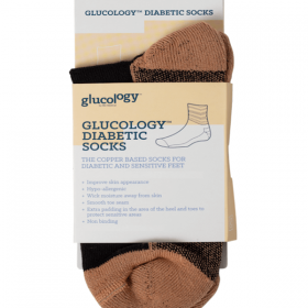 Glucology Classic Diabetes Socks, Copper-Based