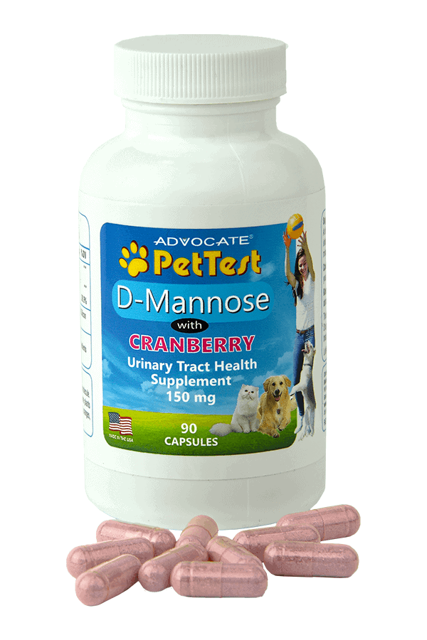 PetTest Cranberry D-Mannose UTI supplement from Advocate