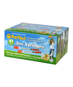 advocate pettest syringes 31g 0.3cc 5_16_ u-40 for pets