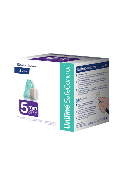 unifine safecontrol safety pen needles Unifine-Safecontrol-30G, 3_16” (5mm)