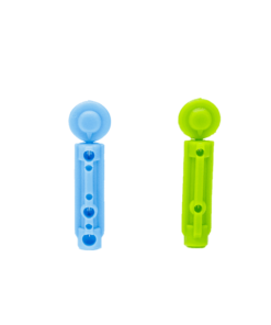 glucology lancets single blue and green color