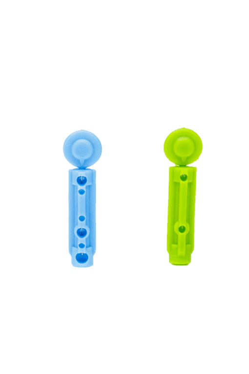 glucology lancets single blue and green color