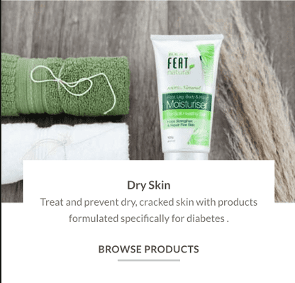 Dry skin care products for diabetes