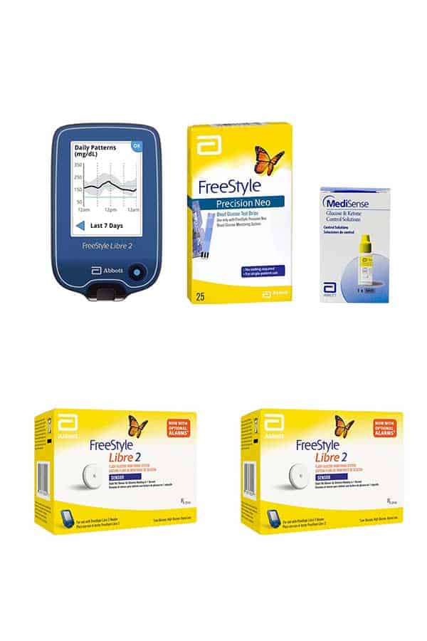 freestyle-libre-2-sensors-2-boxes-libre-2-reader-precison-test-strips-medisens-control-solution