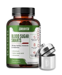 blood-sugar-smarBlood-Sugar-Smarts-Dietary-Supplement-20-Key-Herbs,-Minerals-&-Vitamins-with-Chromium,-ALA,-Cinnamon-&-Bitter-Melon-for-Men-Women-Non-GMO-Natural-60-Capsules-1-Portable-Container