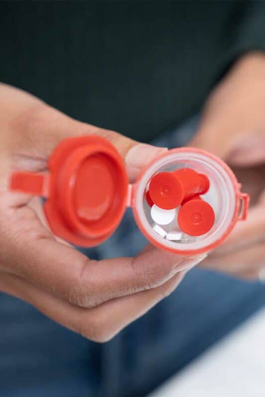 MIRTOUCH Portable Sharps Container Single Use For Syringes, Needles