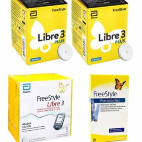FreeStyle Libre 3 PLUS Sensor x 2 + Libre 3 Reader + Precision Neo Test Strips 25ct.