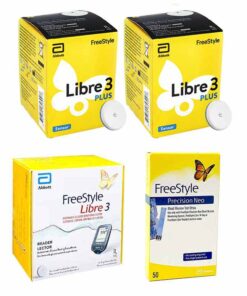 FreeStyle Libre 3 PLUS Sensor x 2 + Libre 3 Reader + Precision Neo Test Strips 50ct.