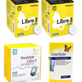 FreeStyle Libre 3 PLUS Sensor x 2 + Libre 3 Reader + Precision Neo Test Strips 50ct.