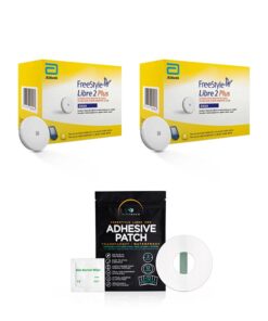 FreeStyle-Libre-2-PLUS-Sensor-2-Pack-30-DAY-WEAR-+-Free-MirTouch-Adhesive-Patch-12ct.
